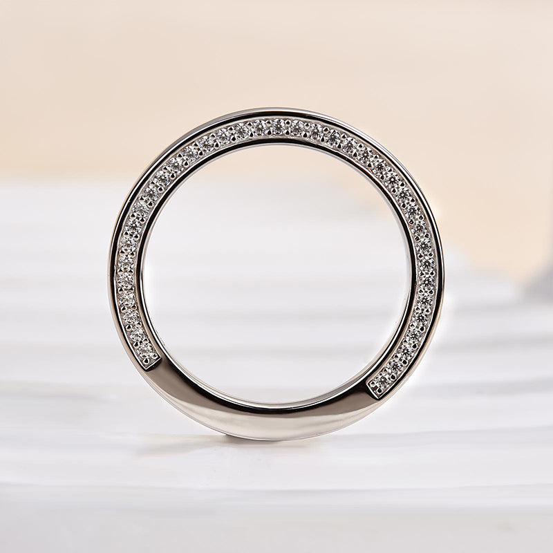 925 Sterling Silver 18K Gold Plated 0.4CT Simulated Diamond Ring
