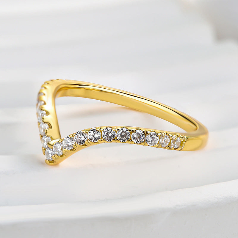 0.5Ct Round Simulated Diamond Tri-Color Gold Ring