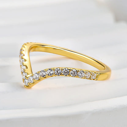 0.5Ct Round Simulated Diamond Tri-Color Gold Ring