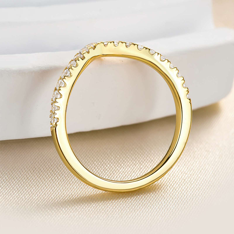 0.5Ct Round Simulated Diamond Tri-Color Gold Ring