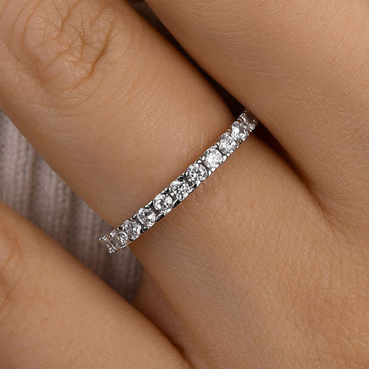 925 Silver Two-Tone 0.4ct Diamond Wedding Band
