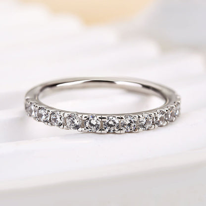 925 Silver Two-Tone 0.4ct Diamond Wedding Band