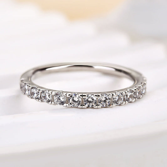 925 Silver Two-Tone 0.4ct Diamond Wedding Band