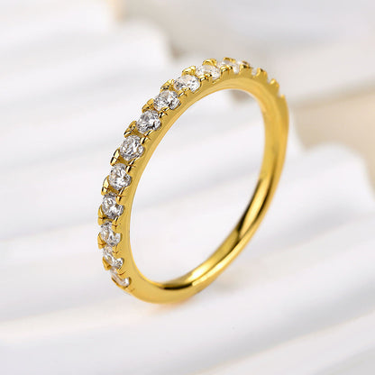 925 Silver Two-Tone 0.4ct Diamond Wedding Band