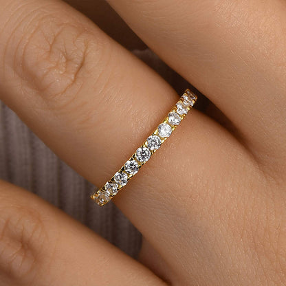 925 Silver Two-Tone 0.4ct Diamond Wedding Band