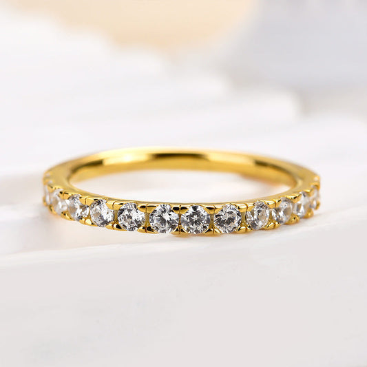 925 Silver Two-Tone 0.4ct Diamond Wedding Band