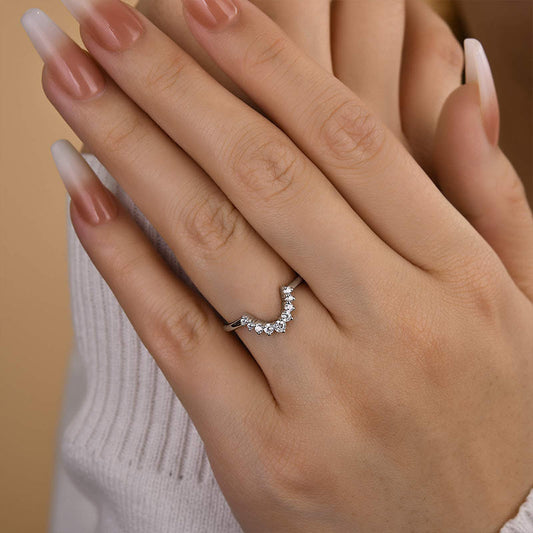 925 Silver Two-Tone 0.5ct Diamond Wedding Band