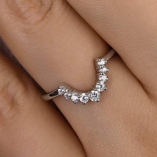 925 Silver Two-Tone 0.5ct Diamond Wedding Band