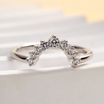 925 Silver Two-Tone 0.5ct Diamond Wedding Band