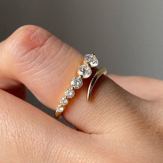925 Sterling Silver 18K Gold Plated 1ct Diamond Wedding Band