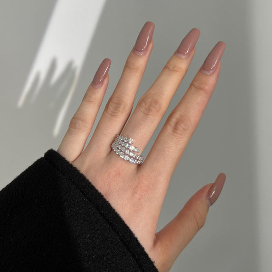 925 Silver Two-Tone 2ct Round Diamond Wedding Band