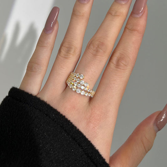 925 Silver Two-Tone 2ct Round Diamond Wedding Band