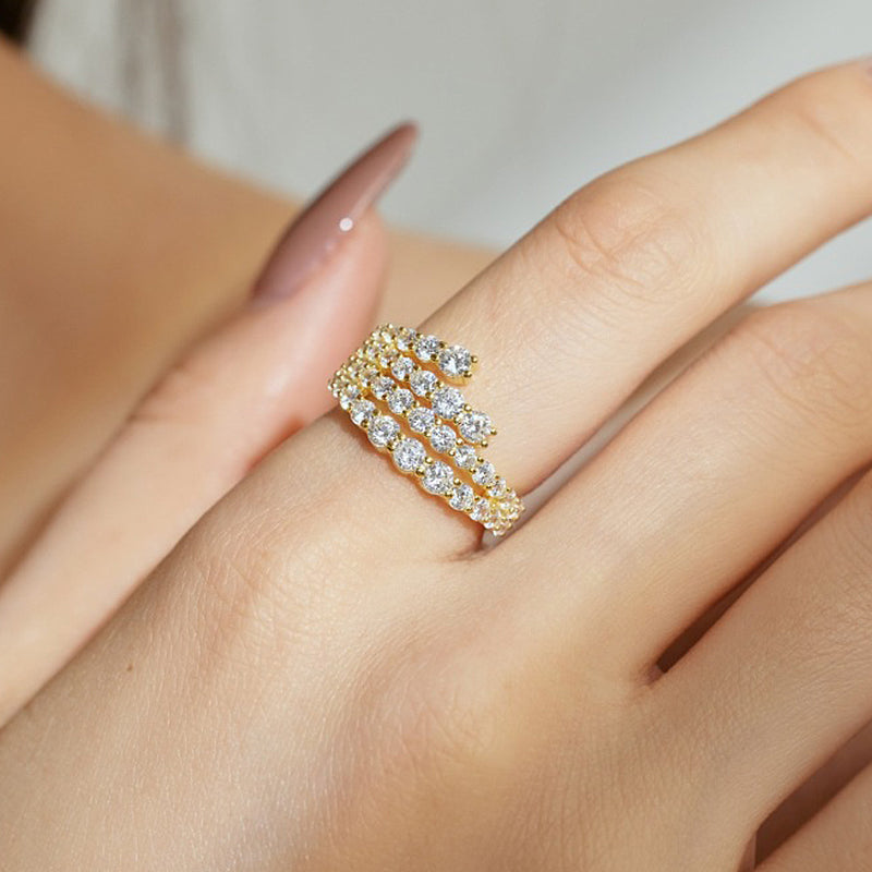 925 Silver Two-Tone 2ct Round Diamond Wedding Band