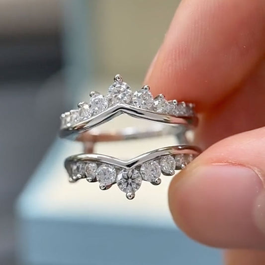 925 Sterling Silver 18K White Gold Plated Rhodium Nickel Free Ring
