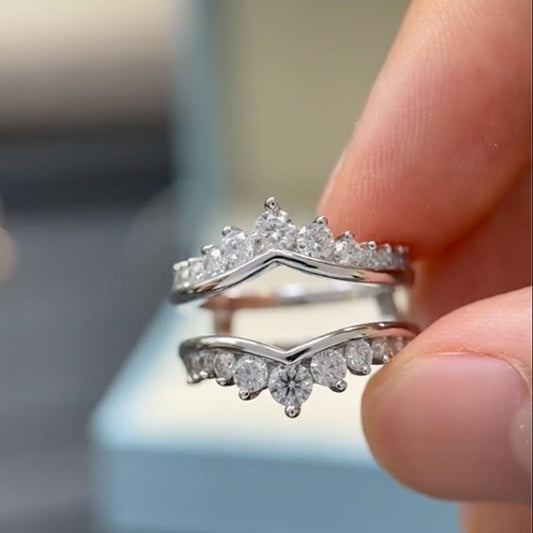 925 Sterling Silver 18K White Gold Plated Rhodium Nickel Free Ring