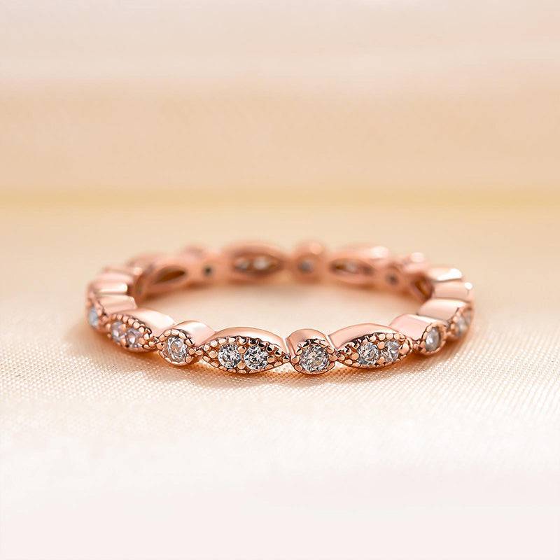 925 Silver Tri-Tone 0.5ct Sona Diamond Wedding Band