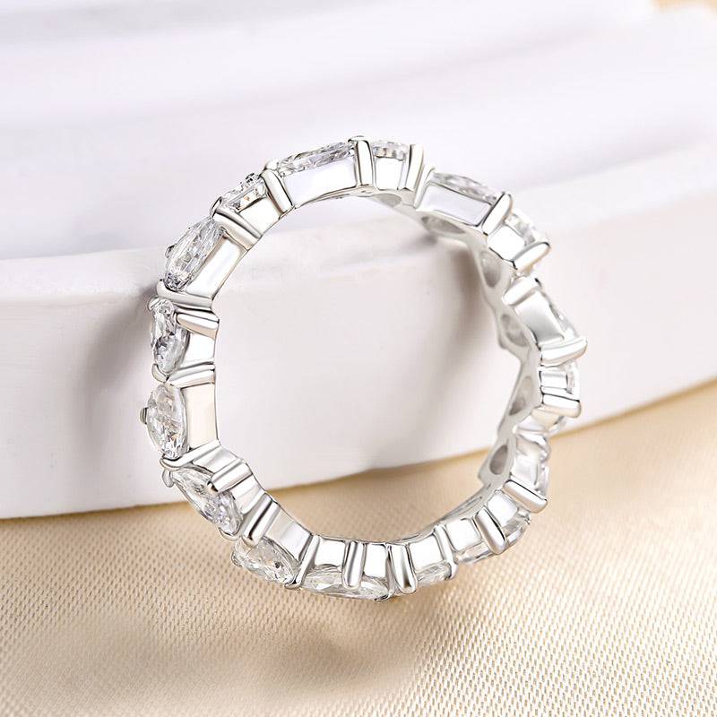 Unique Full Pear Cut Women's Wedding Band