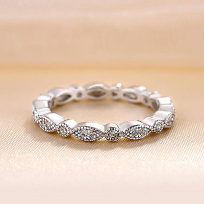 925 Silver Tri-Tone 0.5ct Sona Diamond Wedding Band