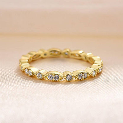 925 Silver Tri-Tone 0.5ct Sona Diamond Wedding Band